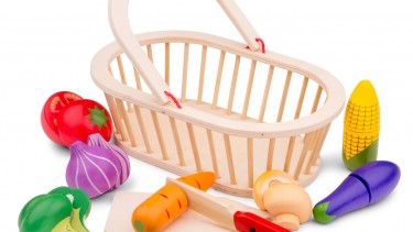 New Classic Toys - Vegetable Basket 木製蔬果籃玩具 #10589