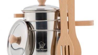New Classic Toys - Metal Pan set 木製廚具系列套裝玩具 #10640