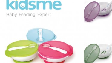 Kidsme 吸盤碗連感溫變色匙羹